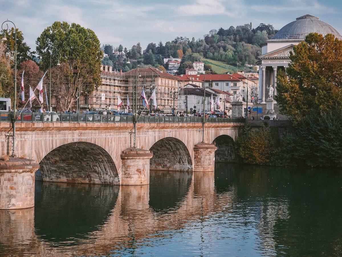 a bridge over a river