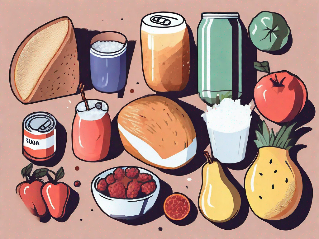 Various types of food items like fruits