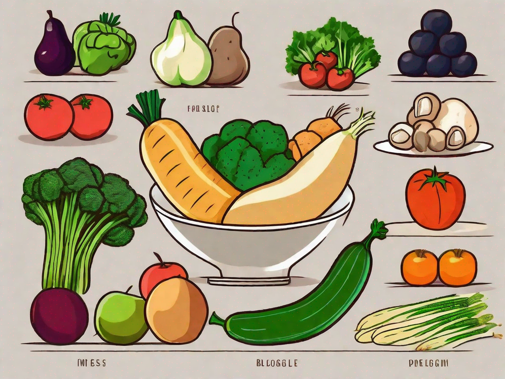 Various foods like vegetables