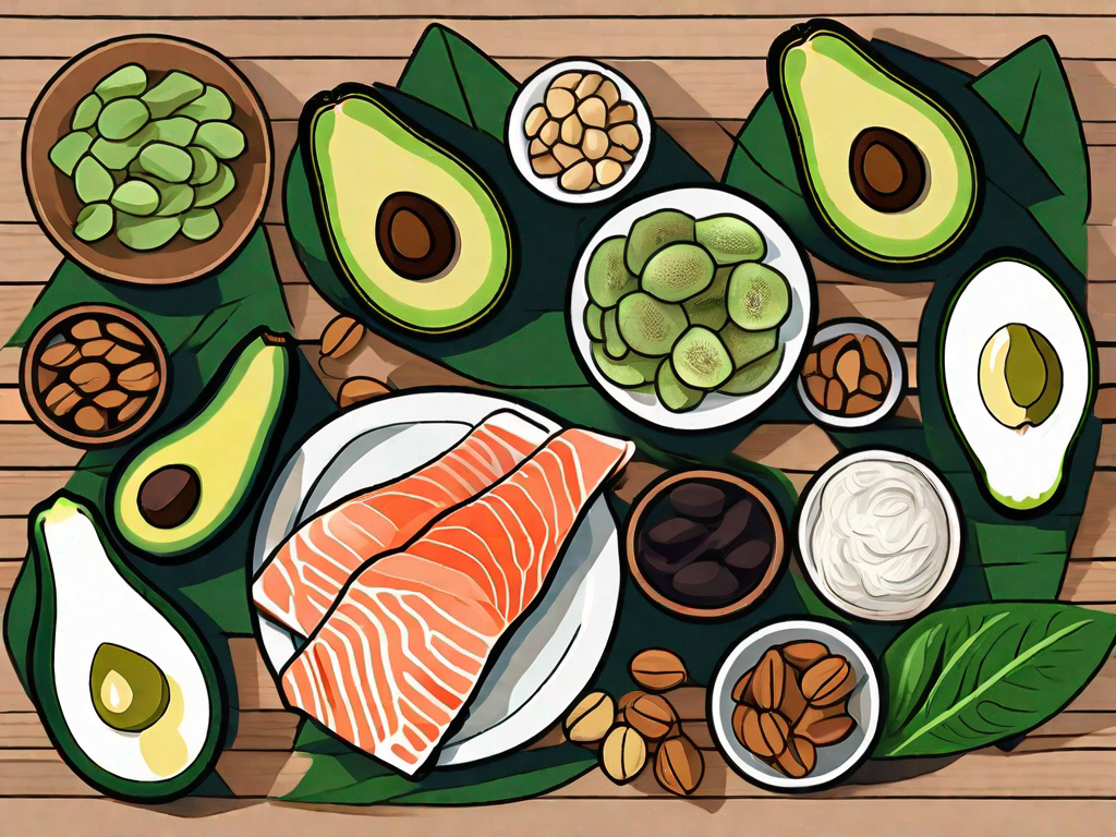 Various types of food like avocados