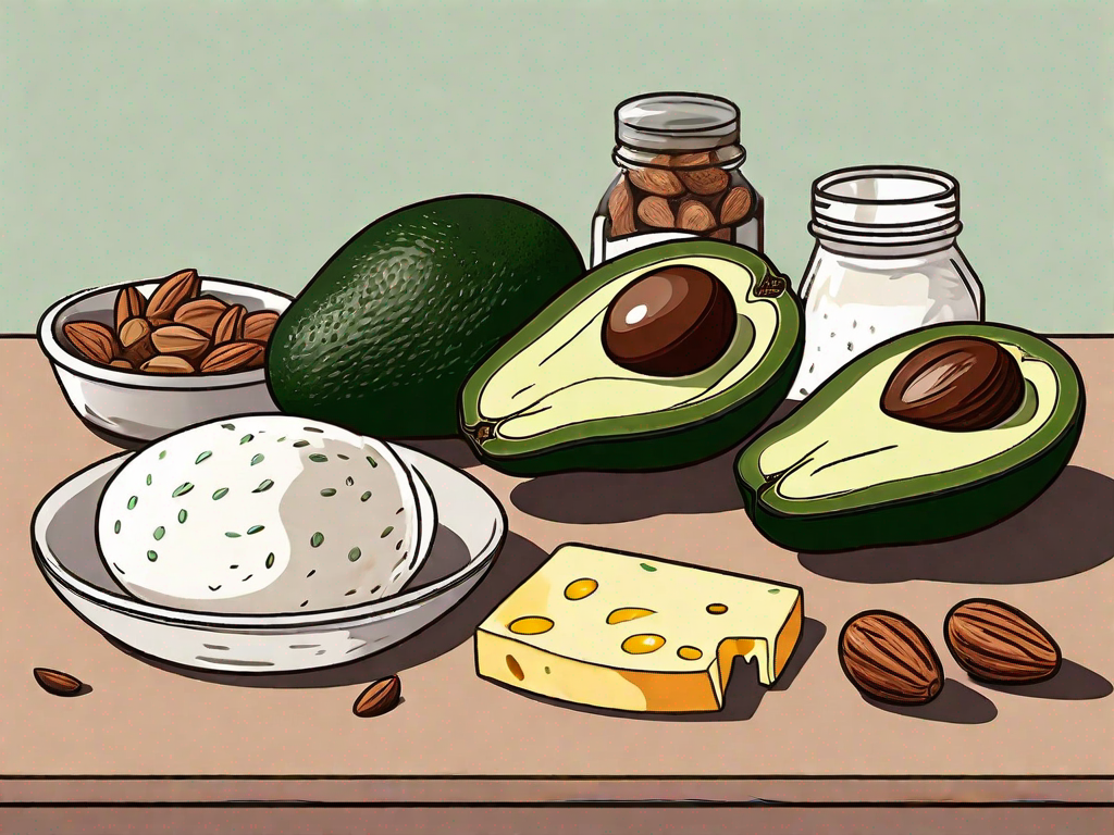 Various food items such as avocados