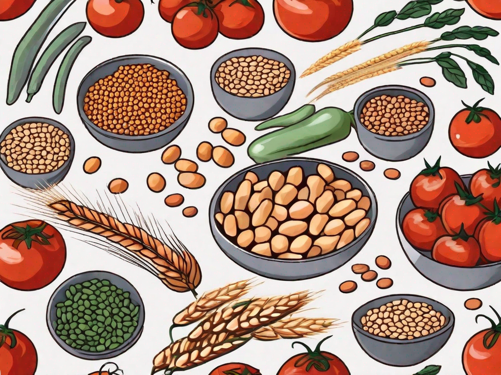 Various types of food such as legumes